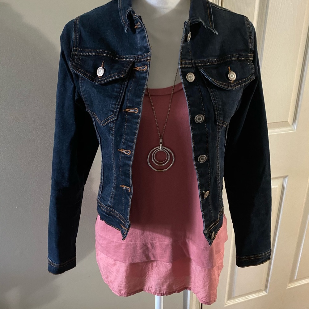Madewell pink layering tank with silk lining